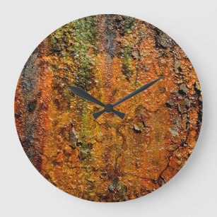 Rusty Metal Abstract Grunge Art Large Clock