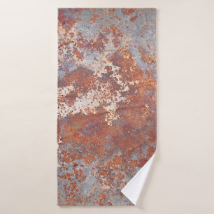 Rusty metal background bath towel