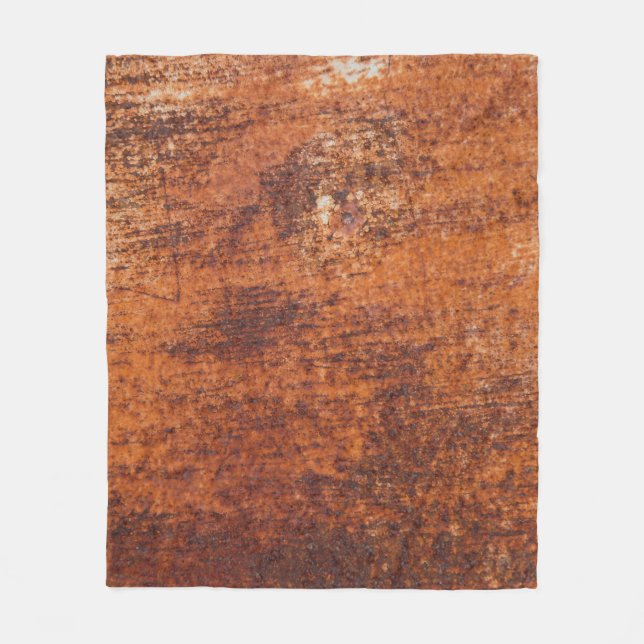 Rusty metal background fleece blanket (Front)