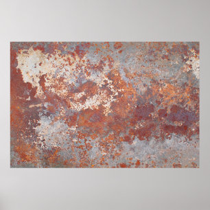 Rusty metal background poster