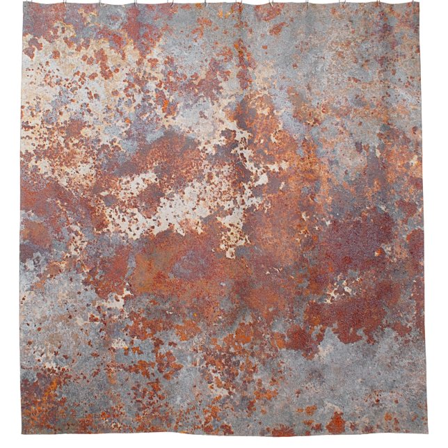 Rusty metal background shower curtain (Front)