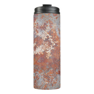 Rusty metal background thermal tumbler