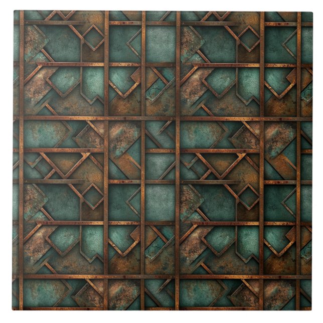 Rusty Metal Ceramic Tile (Front)