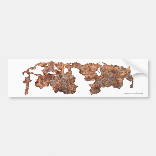 Rusty Metal Funny Corroded Steel Gift Bumper Sticker (Front)