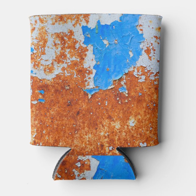 Rusty Metal: Grunge Textures Pattern Can Cooler (Front)
