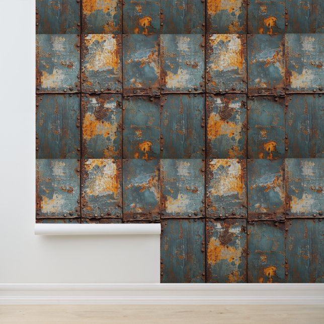 Rusty Metal Industrial  Wallpaper (Application)