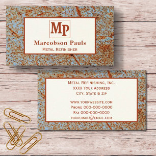 Rusty Metal Modern Masculine Business Card