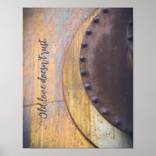 Rusty metal object  poster
