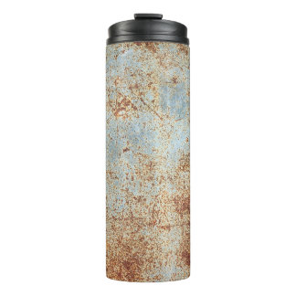 Rusty metal panel, textured background thermal tumbler