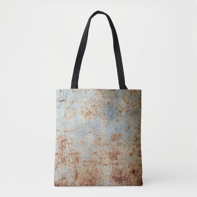 Rusty metal panel, textured background tote bag (Front)