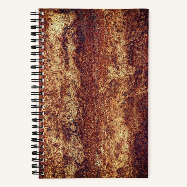 Rusty metal pattern notebook (Front)