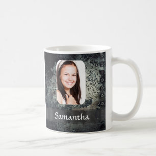 Rusty metal personalised photo template coffee mug