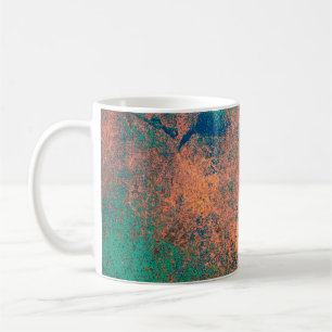 Rusty metal plate background texture. Steel plate Coffee Mug