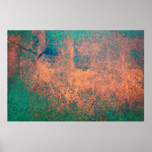 Rusty metal plate background texture. Steel plate  Poster