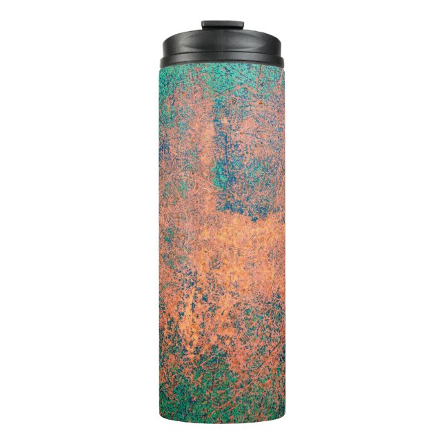 Rusty metal plate background texture. Steel plate  Thermal Tumbler (Front)