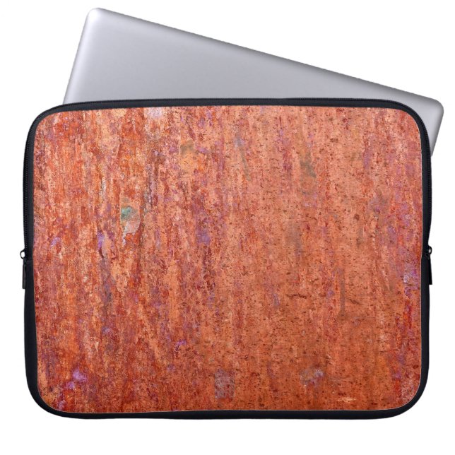 Rusty metal plate etched by corrosionabstract, age laptop sleeve (Front)