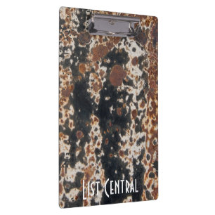 Rusty Metal Steampunk Background Template Clipboard