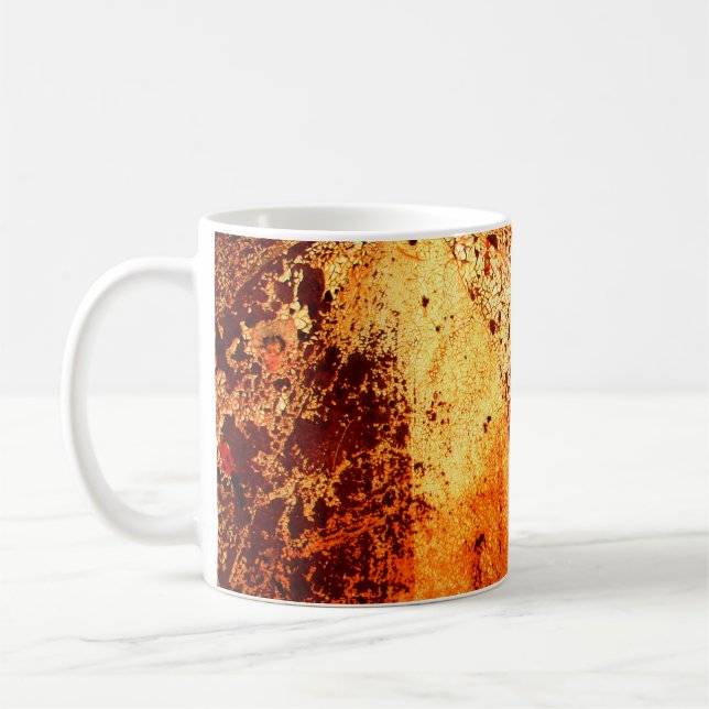Rusty metal surfaceabstract, aging, home decor, bu coffee mug (Left)