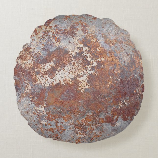 Rusty Metal Texture Background Round Cushion (Front)