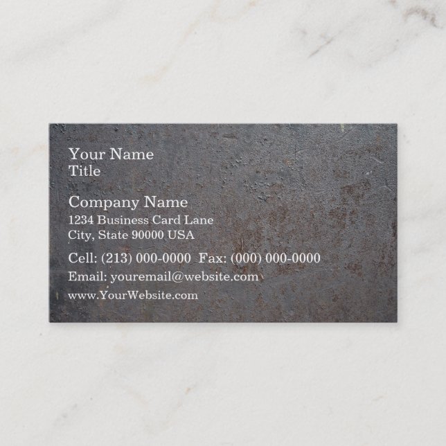 Rusty Metal Texture Business Card (Front)