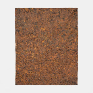 Rusty Metal: Textured Iron Aesthetics. Fleece Blanket