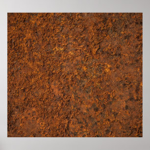 Rusty Metal: Textured Iron Aesthetics. Poster