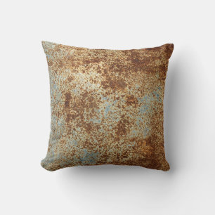 Rusty Metal: Textured Panel Background. Cushion