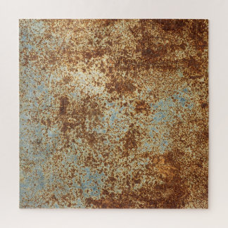 Rusty Metal: Textured Panel Background. Jigsaw Puzzle
