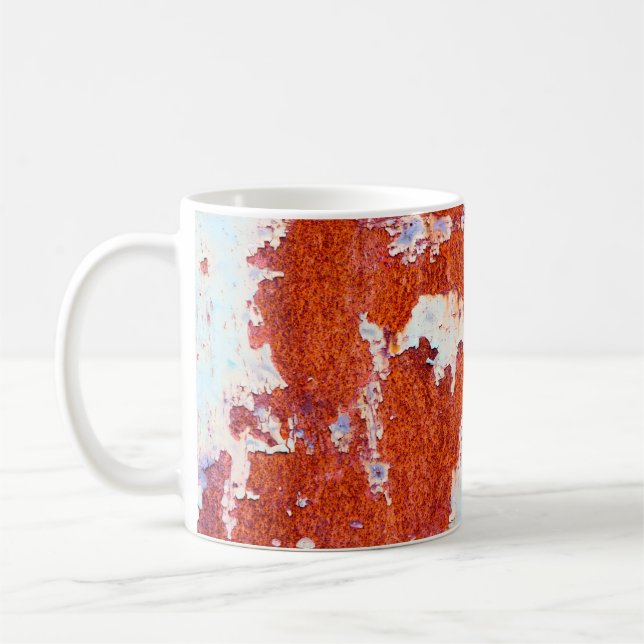 Rusty metal texturegrunge, textured, abstract, age coffee mug (Left)
