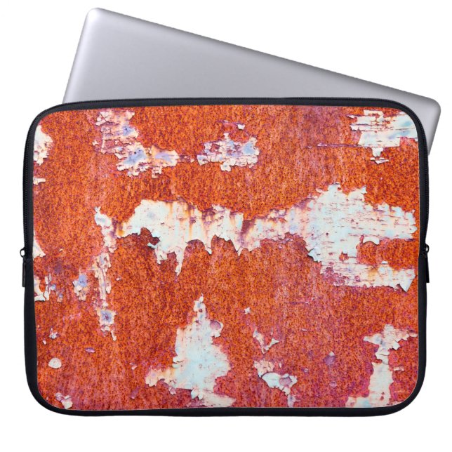 Rusty metal texturegrunge, textured, abstract, age laptop sleeve (Front)
