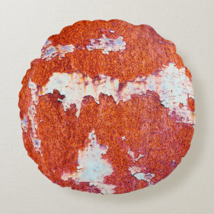 Rusty metal texturegrunge, textured, abstract, age round cushion