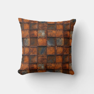 Rusty Metal Throw Pillow