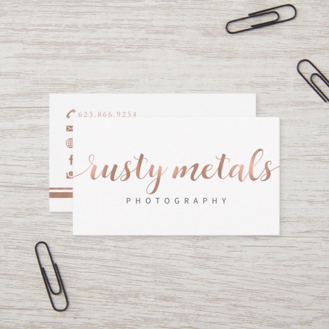 Rusty Metals Custom Business Cards (Front/Back In Situ)