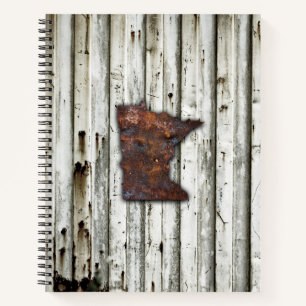Rusty Minnesota Shape Notebook