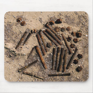 Rusty Nuts and Bolts Mouse Mat
