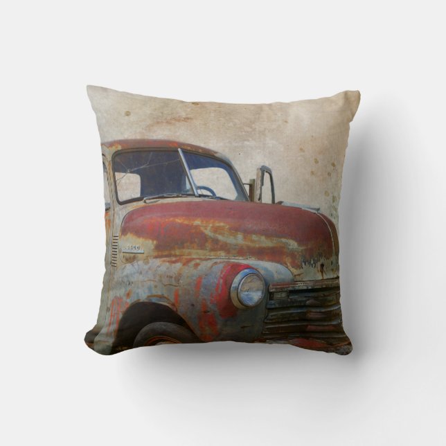 Rusty Old Antique Car Cushion (Front)