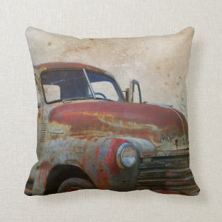 Rusty Old Antique Car Cushion