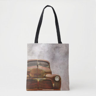 Rusty Old Antique Car Tote Bag
