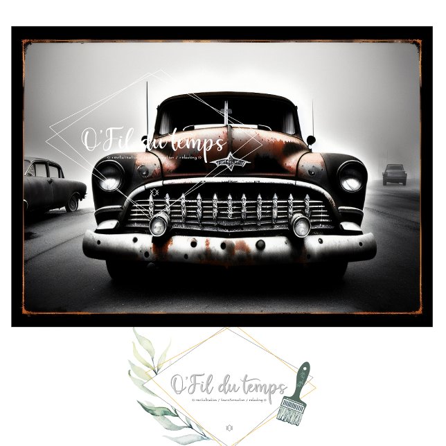 Rusty old car no2 post-apocallyptic Tissue paper  (Creator Uploaded)