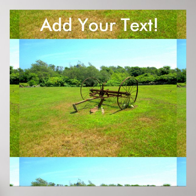 Rusty Old Farm Equipment Poster (Front)