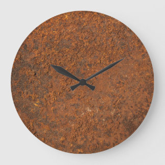 Rusty old metal: iron texture. large clock