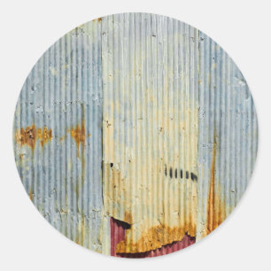 Rusty old metal texture classic round sticker