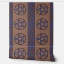 Rusty Pentagram Wallpaper Border Brown