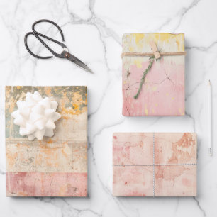 Rusty Pink Paint Watercolor Wrapping Paper Sheet