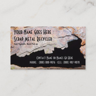 Rusty Pipe Metal Work or Scrap Recycling Business Card