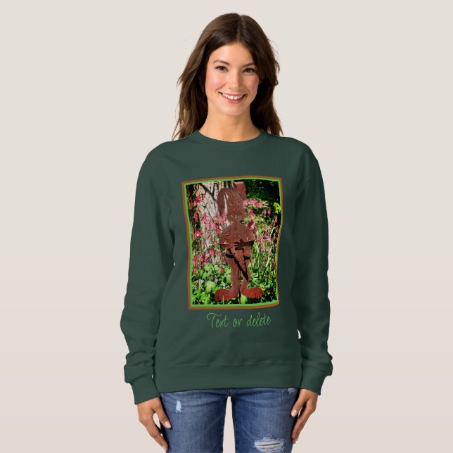Rusty Rabbit Columbine Flower Garden Personalised  Sweatshirt (Front Full)