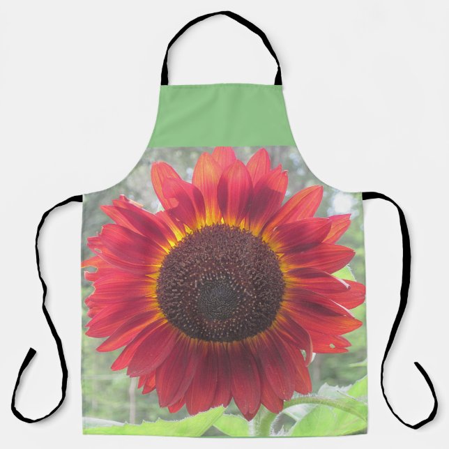 Rusty Red Sunflower Apron (Front)