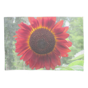 Rusty Red Sunflower Pillowcase