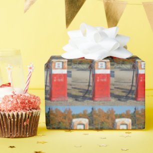 Rusty Retro Gasoline Pump Wrapping Paper
