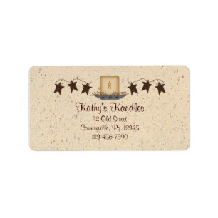 Rusty Stars and Candle Product Label